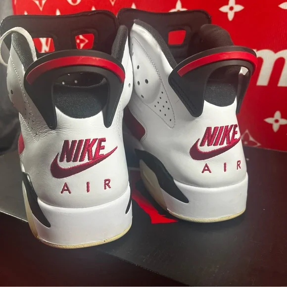 SOLD!! gently used Jordan 6 retro carmine size 14 - Picture 6 of 10